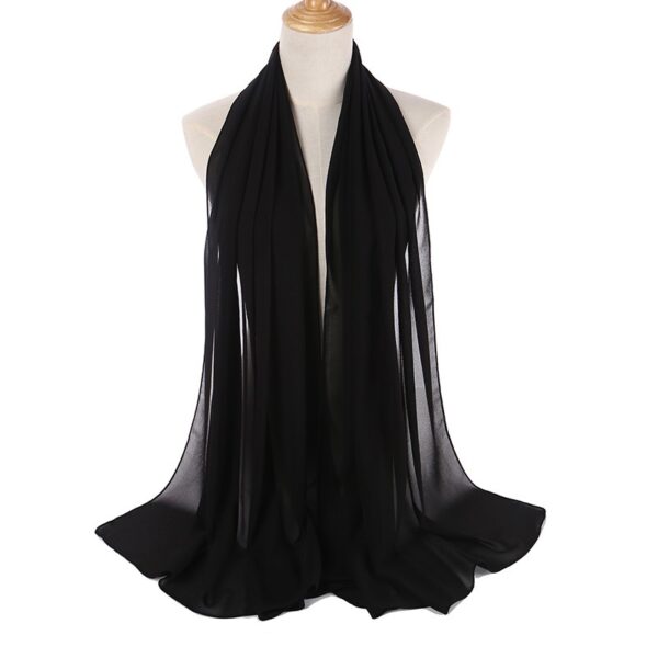 Chiffon hijab - black